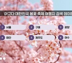 여행 플랫 '아고다', 대한민국 봄꽃 축제 여행지 순위 발표